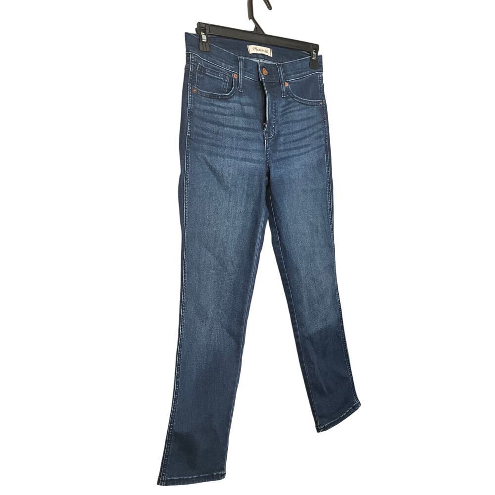 Madewell Mid-Rise Stovepipe Skinny Jeans Denim Dark Wash Blue Womens Size 26